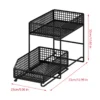 kf-S7d7bc868f7364409b1c8aff7223e7629i 2 Tier under Sink Organizers Storage Pull Out Cabinet Organizer Storage Shelf Organizer Storage Rack for Bathroom Countertop